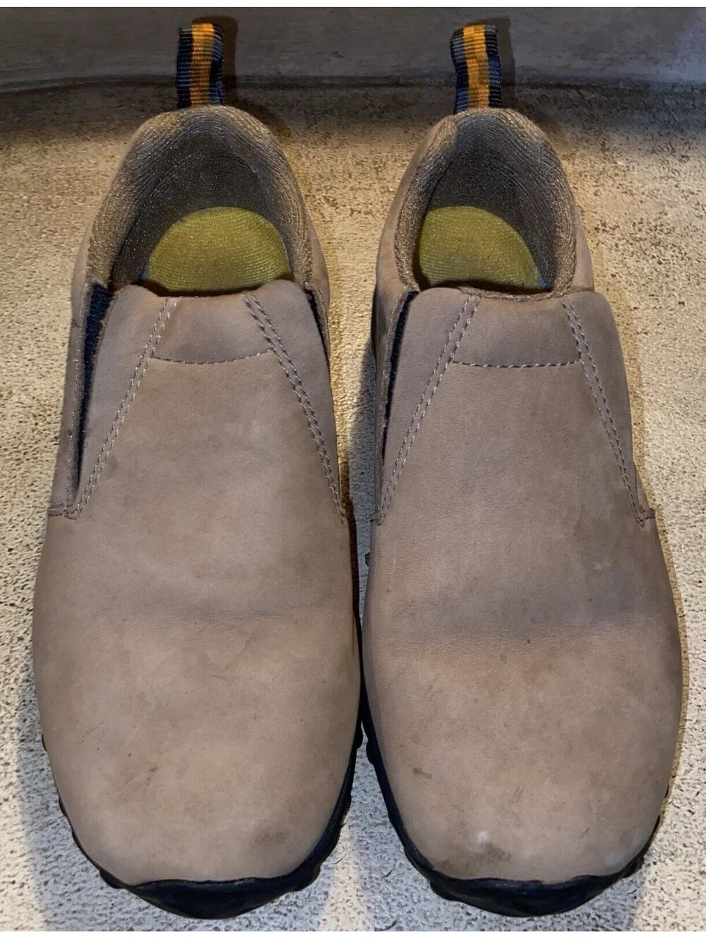 Merrell Jungle Moc Women’s 7 Brown Nubuck Leather Slip On Hiking Outdoor Shoes